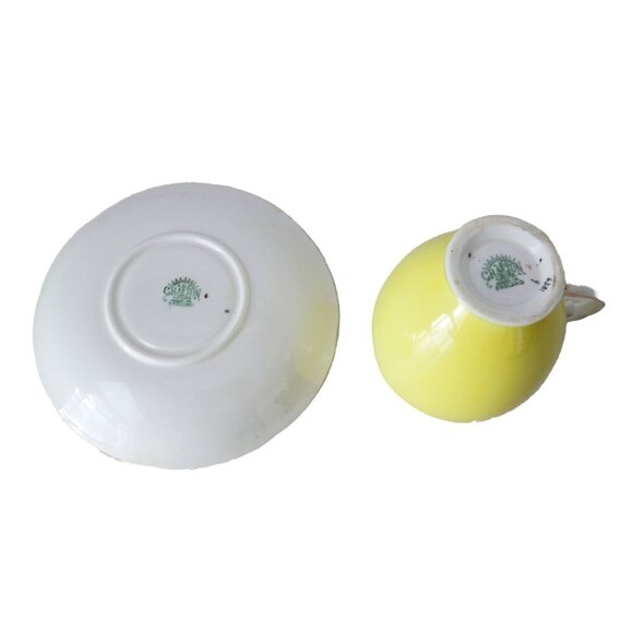 Vintage Yellow Floral Tea Cup and Saucer Grafton Teacup Tea Party Gift Cottage C - Picture 5 of 6